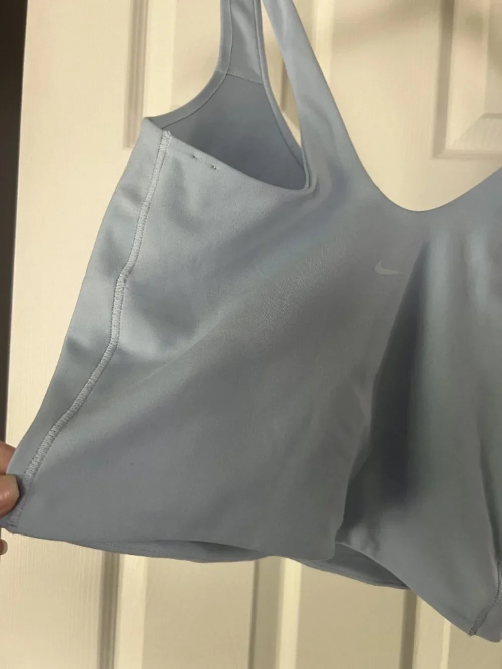 Nike Dusty Blue Longline Sports Bra Crop Tank Womens Medium - Picture 4 of 5